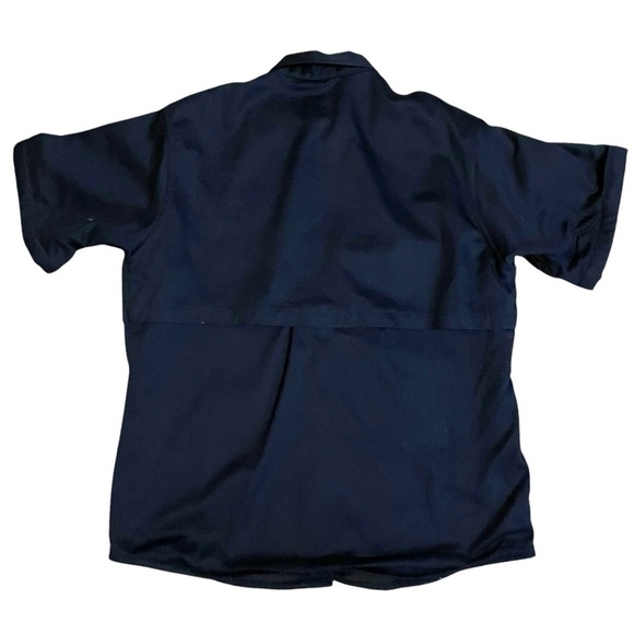 NBT Men’s XL NWT Navy Blue Short Sleeve Motorcycle Fundamental Shop Shirt - Picture 8 of 9